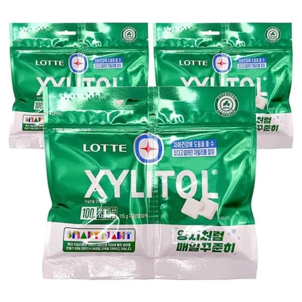 롯데제과 자일리톨 껌 오리지날 리필 115g 3개 13,040원