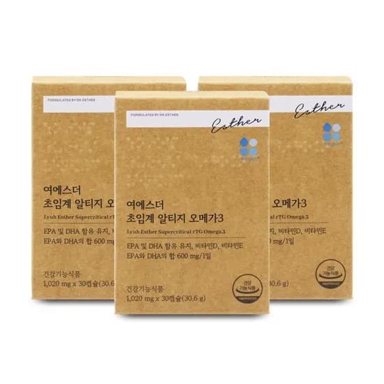 여에스더 초임계 알티지 오메가3 1020mg 30캡슐 3박스