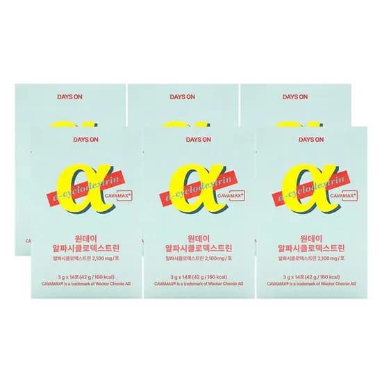 데이즈온 원데이 알파시클로덱스트린 3g 14포 6박스 25,020원