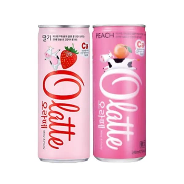 오라떼 240ml 피치 15개 + 딸기 15개 30개