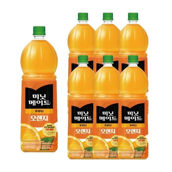 코카콜라 미닛메이드 프루티 오렌지 1.5L 6개