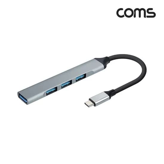 COMS USB 3.1 타입C 4포트 허브, FW843, 무전원, 1개