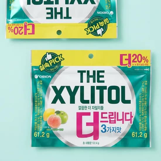 오리온 더 자일리톨 껌 리필 122g 2개