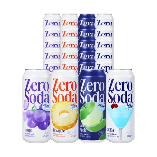클룹 제로소다 포도맛 6개 외 3종 500ml 24개