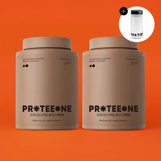 PR*TEONE 단백질 쉐이크 커피맛, 490g, 2통