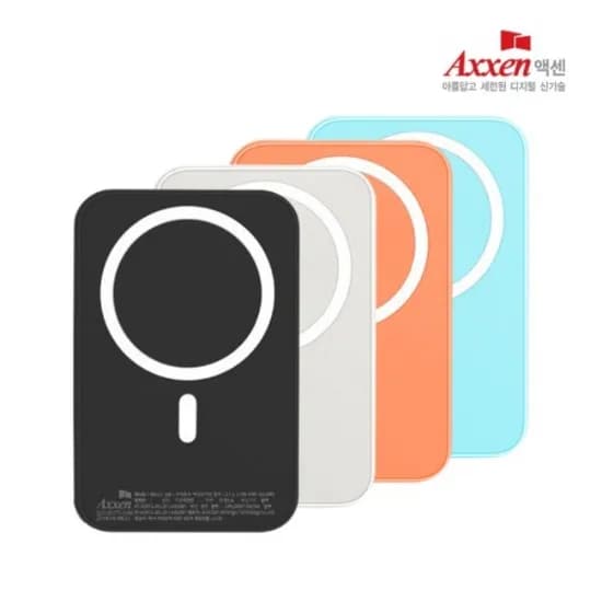 액센 BM211 맥세이프 퀵차지 고속충전 보조배터리, 5000mAh, 화이트, 1개
