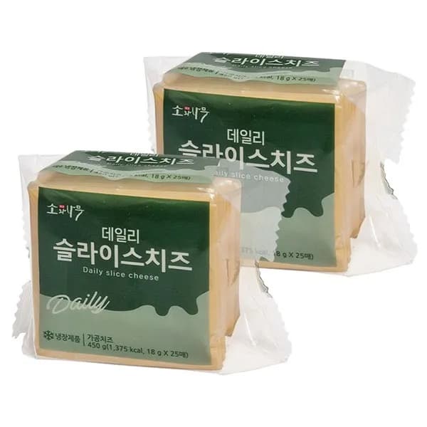 동원 소와나무 데일리 슬라이스 치즈 18g 25개 2개 12,820원