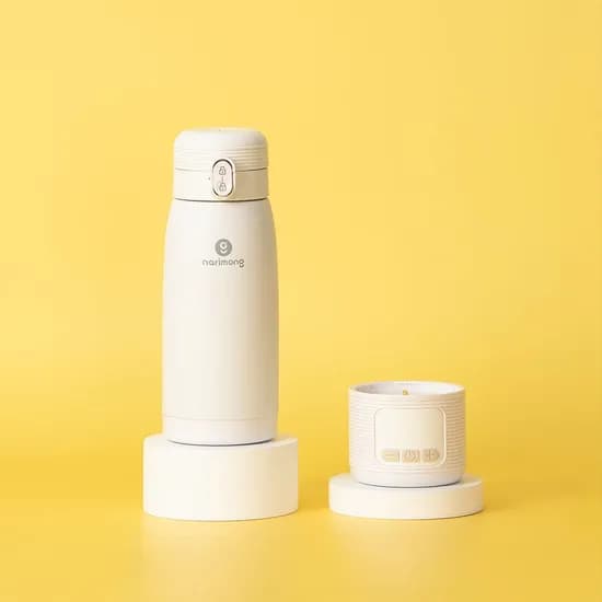 나리몽 2세대 가열식 휴대용 무선 분유포트 라이트, 화이트, 1개