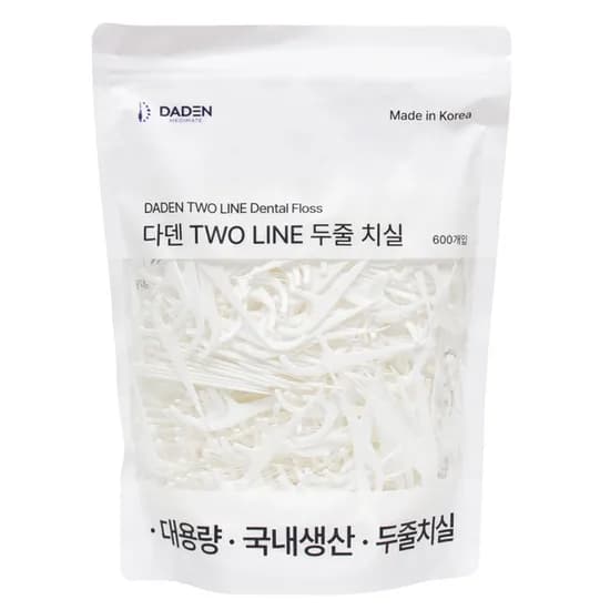 다덴 투라인 두줄 치실 8cm 600개입 1개