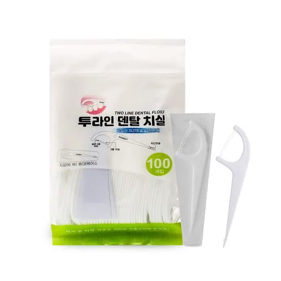 B품 투라인 덴탈 치실 7.5cm 100개입 1개