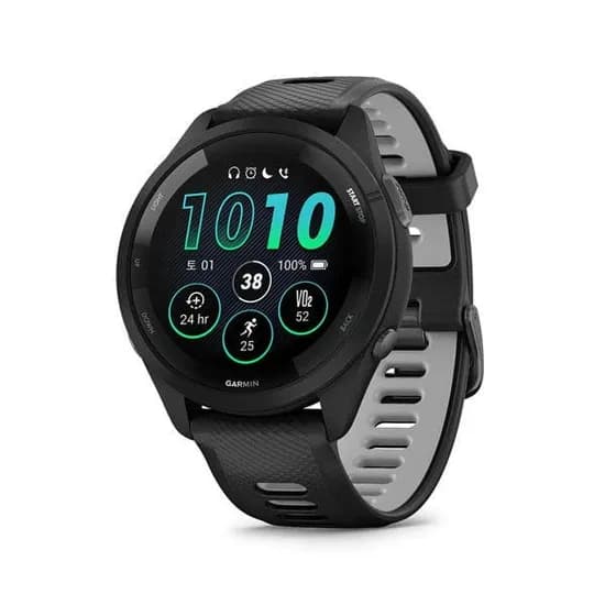 가민 포러너 265 러닝 GPS 스마트워치, 블랙, GPS+블루투스, 1개
