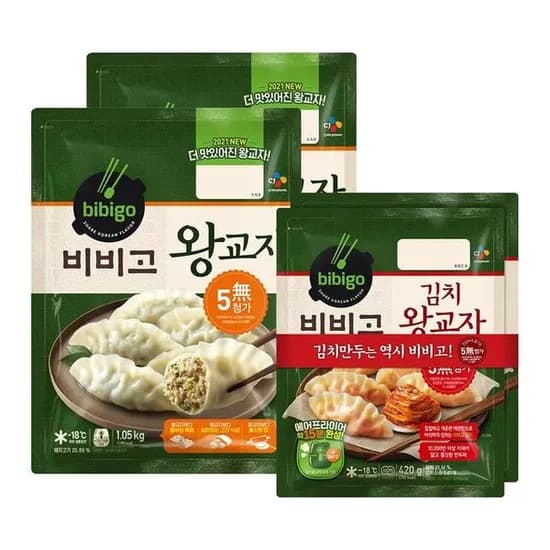 비비고 왕교자 골라담기 왕교자 1.05kg 2개 김치 420g 2개 1팩