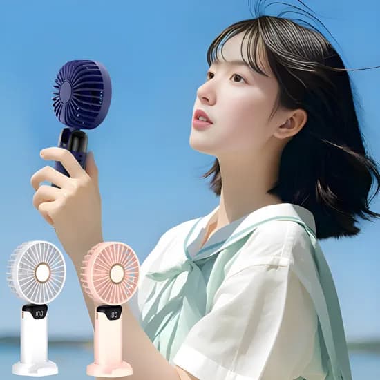 LED 디지털디스플레이 손선풍기 FAN10, 블루