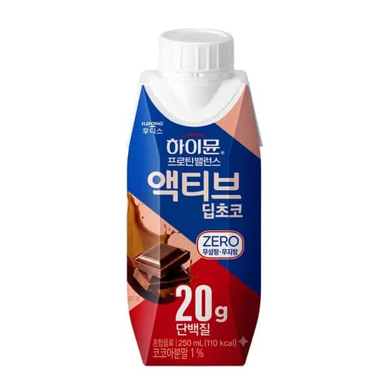 하이뮨 프로틴 밸런스 액티브 제로 딥초코 250ml 18개