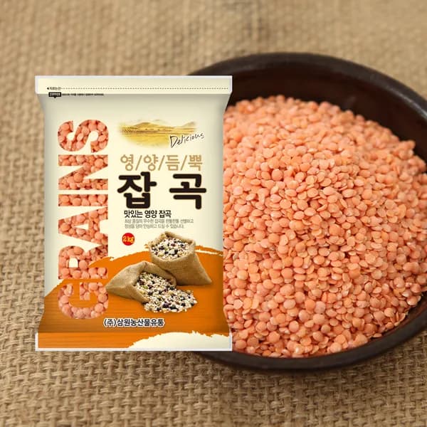 삼원 수입 탈피 렌틸콩(캐나다) 2kg 1개 6,900원