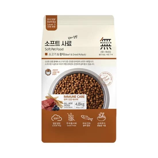 소프트사료, 강아지, 소고기&황태, 4.8kg, 1개