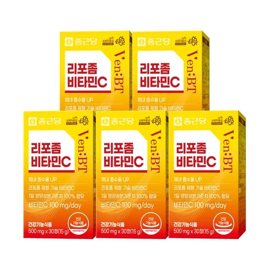 종근당 벤비티 리포좀 비타민C, 30정, 5개