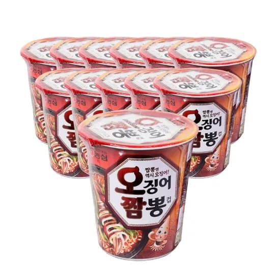 농심 오징어짬뽕 소컵 67g 12개