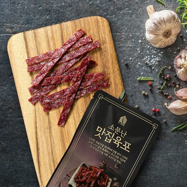 소문난맛집 부드러운 소고기 육포 기본맛 20g 10개