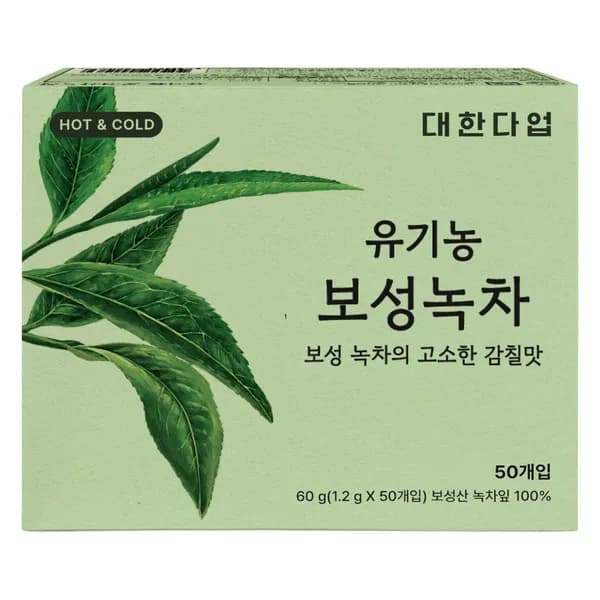 대한다업 유기농 보성녹차 1.2g 50개입