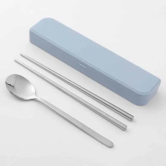 휴대용 스텐 수저세트, 블루, 1개