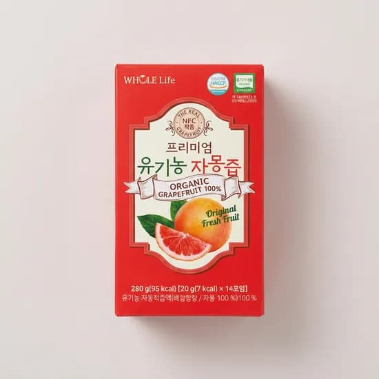 홀라이프 프리미엄 유기농 자몽즙 20ml 14포 5박스