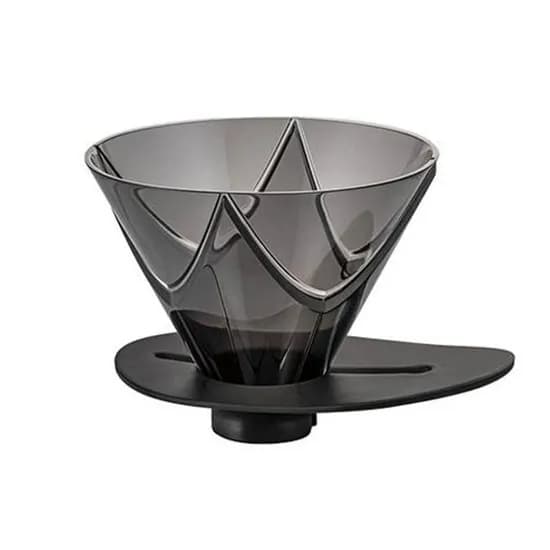 하리오 V60 무겐 MUGEN 블랙 커피 드리퍼 VDMU-02-TB 1~2인용, 1개
