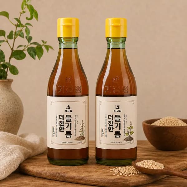 최고집 더진한 들기름 350ml 2개
