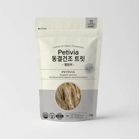 페티비아 동결건조 트릿, 열빙어, 30g, 1개