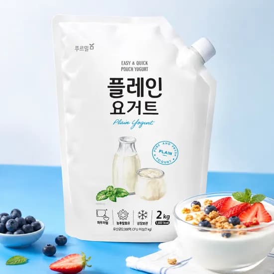 푸르밀 플레인 요거트, 2kg, 4개