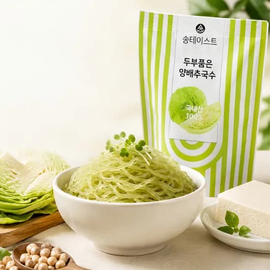 두부품은 양배추국수 세트, 180g, 10팩 + 비빔소스 5개 + 모밀소스 5개, 1세트