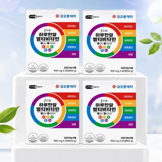 코오롱제약 올인원 하루한알 멀티비타민, 900mg, 60정, 4박스
