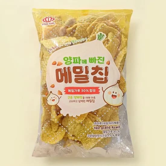 푸드킹 양파에 빠진 메밀칩 160g 3개