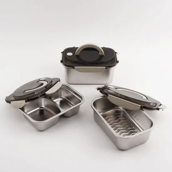 로시 렌지스텐 밀폐용기 3종 2호, 1100ml, 1700ml, 2100ml, 1세트