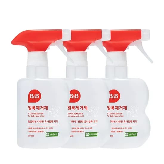 비앤비 비건인증 아기옷 얼룩제거제 300ml 3개