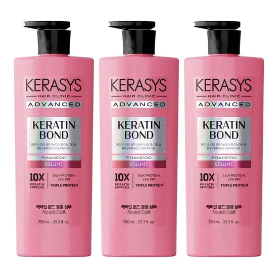 케라시스 케라틴본드 볼륨 샴푸 750ml 3개
