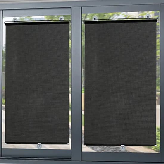 여기저기 사방팔방 휴대용 블라인드, 블랙, 125cm x 58cm, 1개