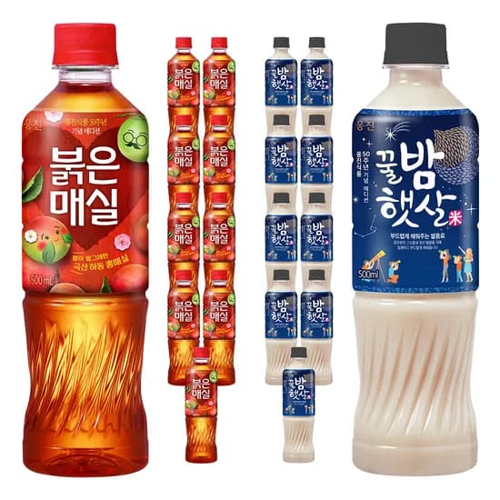 붉은매실 + 꿀밤햇살 500ml 10개 + 10개 1세트