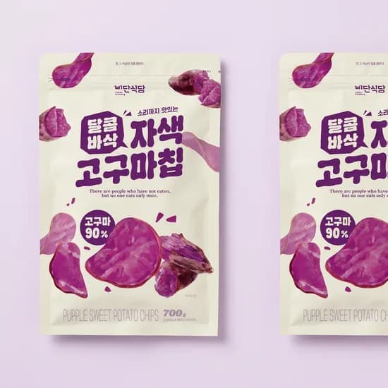 비단식당 달콤바삭 자색고구마칩 700g 2개