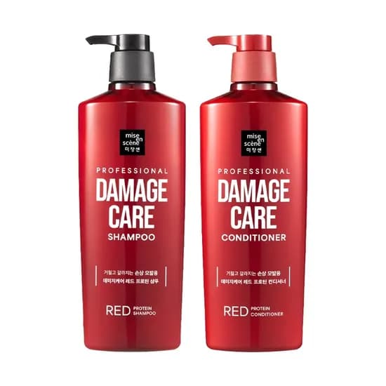 미쟝센 데미지케어 레드 프로틴 헤어 세트 샴푸 680ml 컨디셔너 680ml 1세트