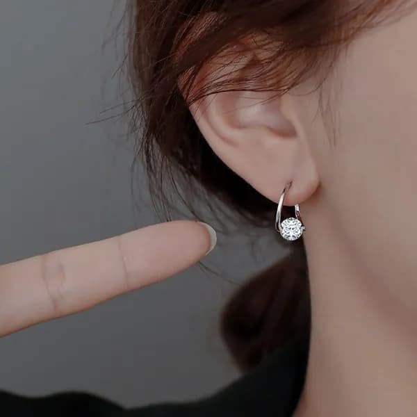 INNERWON S925 샤인 빅큐빅 지르코니아 링귀걸이 실버 1쌍 14,900원