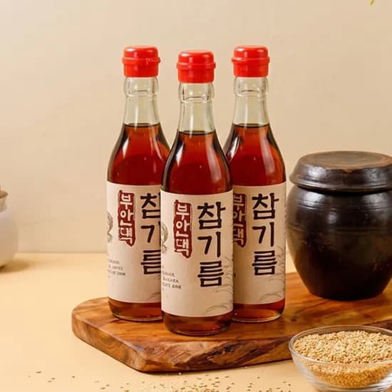 부안댁 참기름, 350ml, 3개