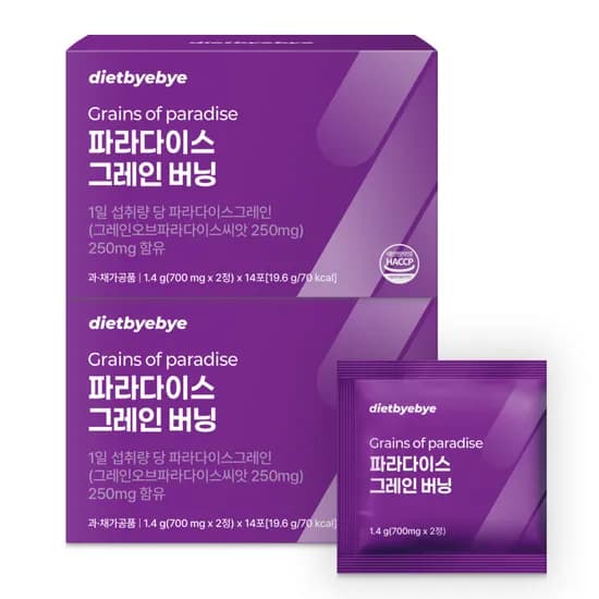 다이어트바이바이 파라다이스그레인 버닝 1400mg 14포 2개 39,800원