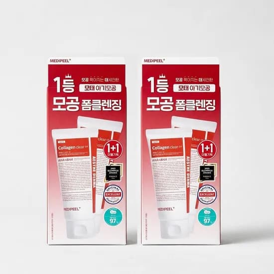 메디필 레드 락토 콜라겐 클리어 폼클렌져 2.0, 100ml, 1+1 구성, 총 4개