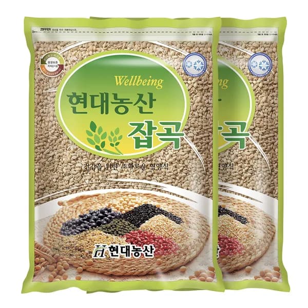 현대농산 국내산 늘보리 겉보리 꽁보리밥 2kg 2개 8,700원