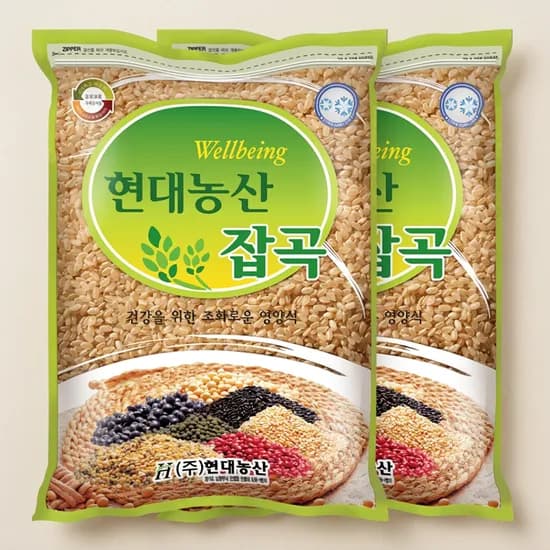 현대농산 국내산 현미찹쌀 2kg 2개 14,200원