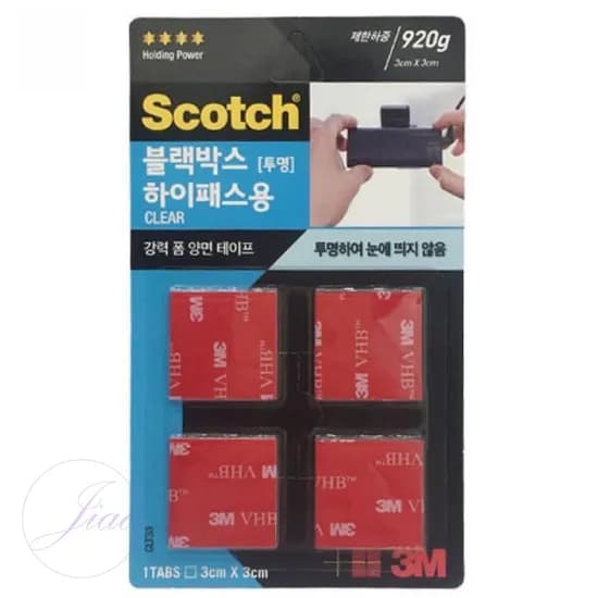 3M 경성 투명 양면테이프 블랙박스용 1개