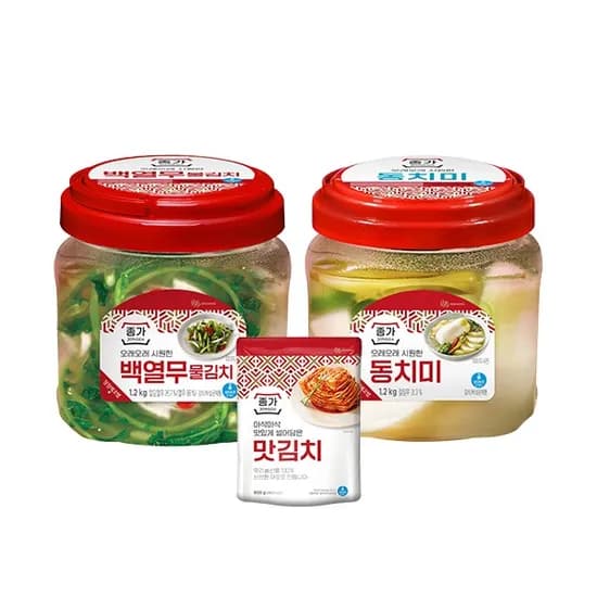 종가 백열무물김치 1.2kg PET 외 2종 1세트