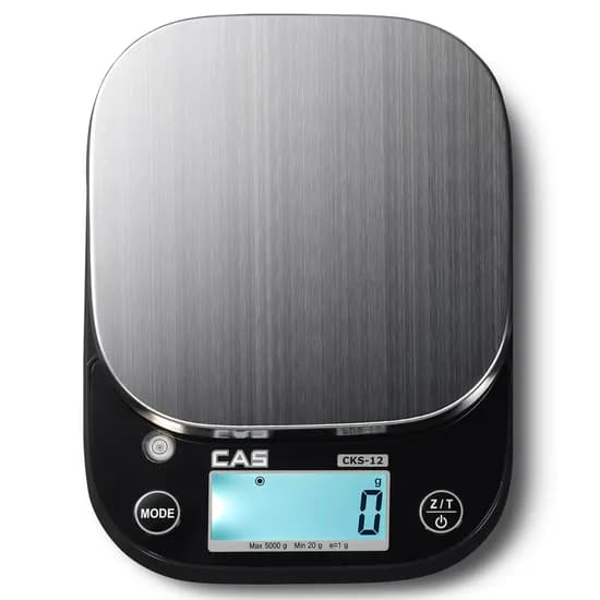 카스 충전식 디지털 주방저울 CKS-12 블랙 5kg 1개