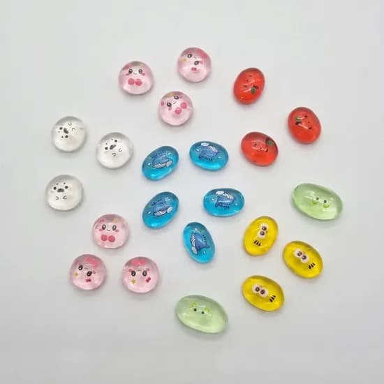키캡반려돌, 양면스티커, 5매, 1개